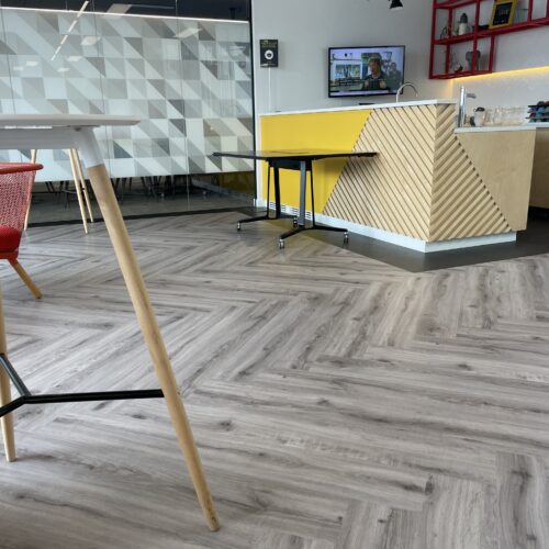 serviced office with energy efficient luxury vinyl flooring
