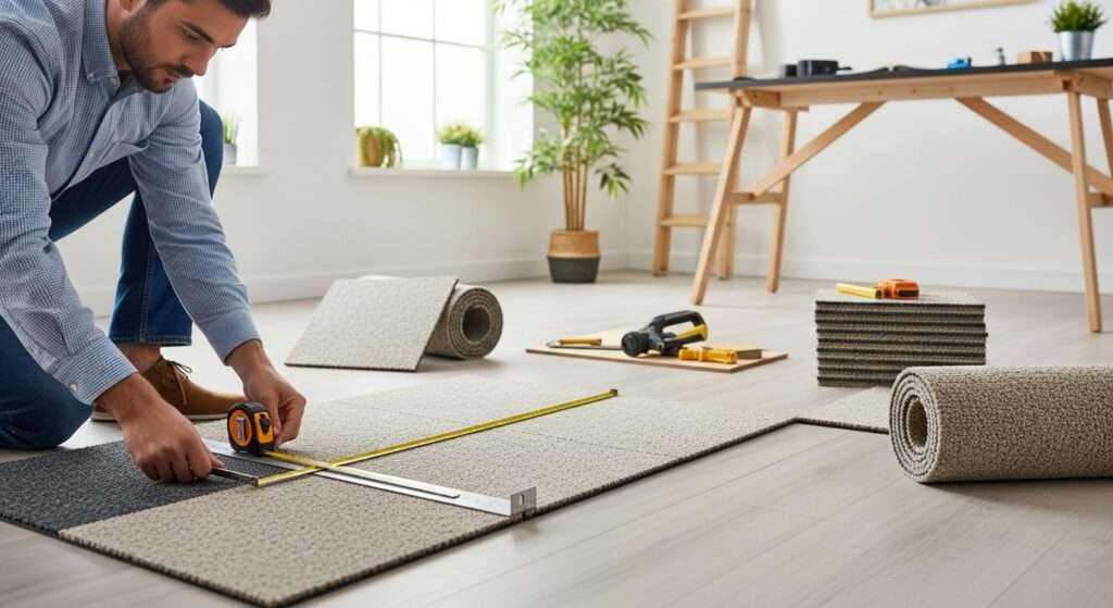how to install carpet tiles