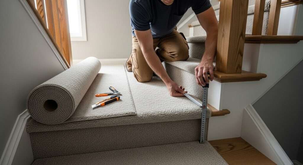 how to measure stair carpet
